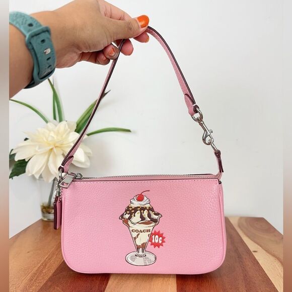 NWT Coach Leather Nolita 19 With Sundae Graphic - Picture 2 of 9